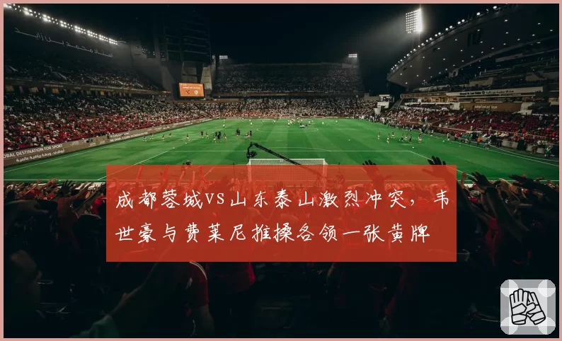 成都蓉城vs山东泰山激烈冲突,韦世豪与费莱尼推搡各领一张黄牌